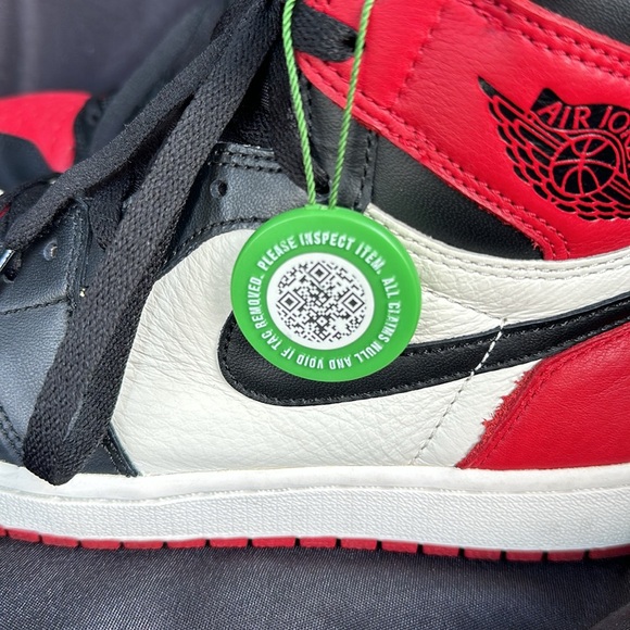 Rare Authentic Nike Air Jordan 1 Retro High Bred Toe - Picture 7 of 12